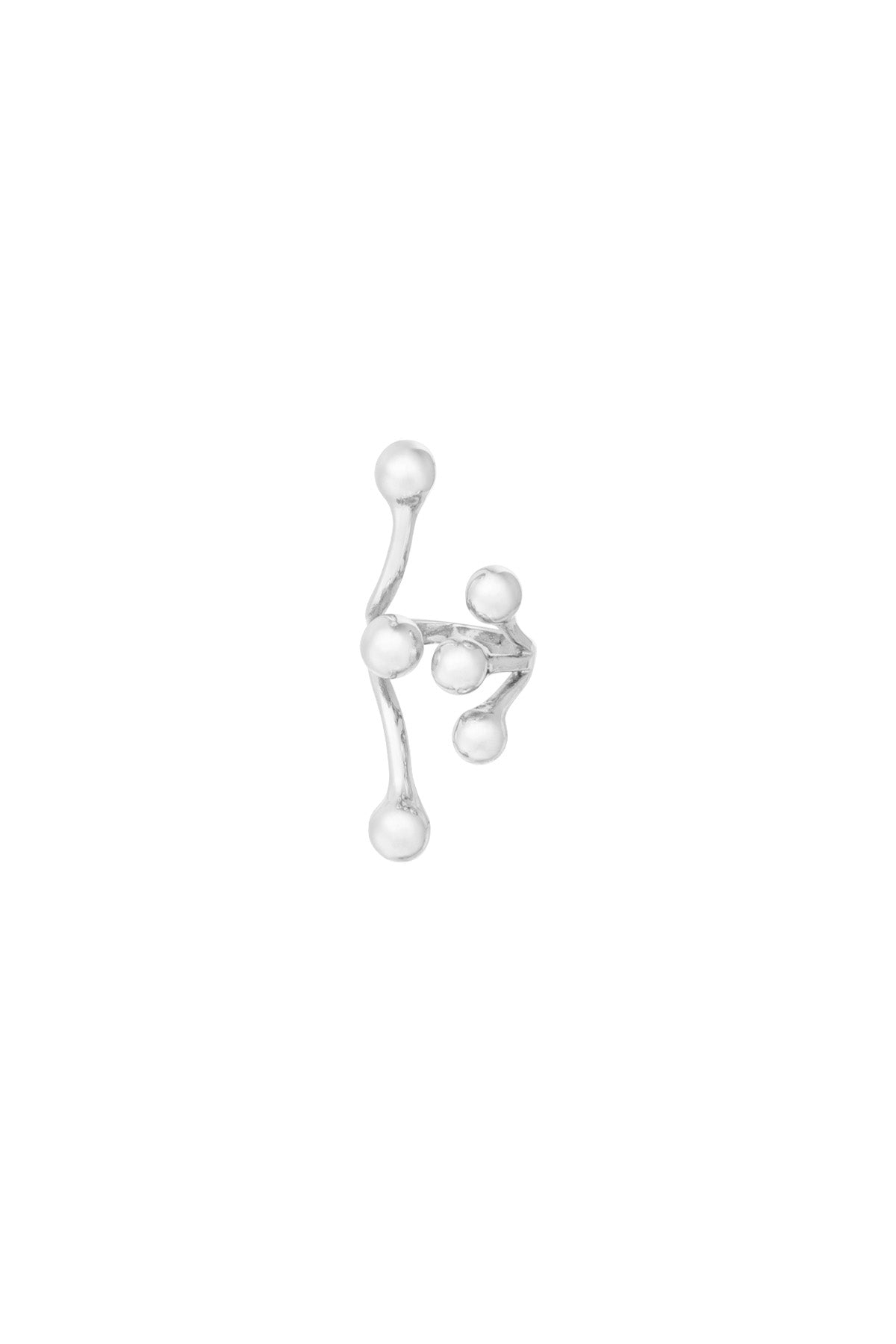 Large ring with balls guld/silver