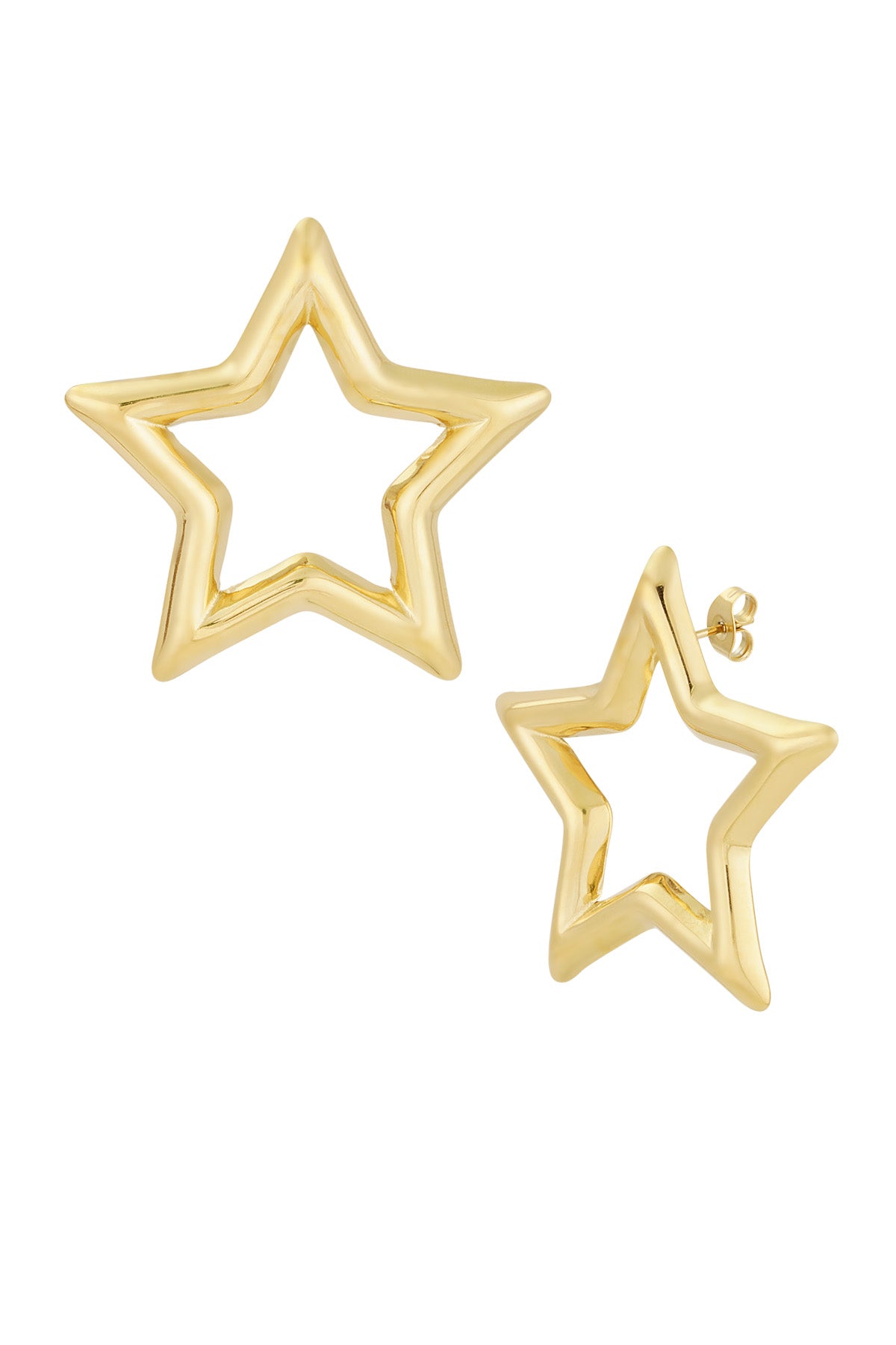 Statement star örhängen guld/silver