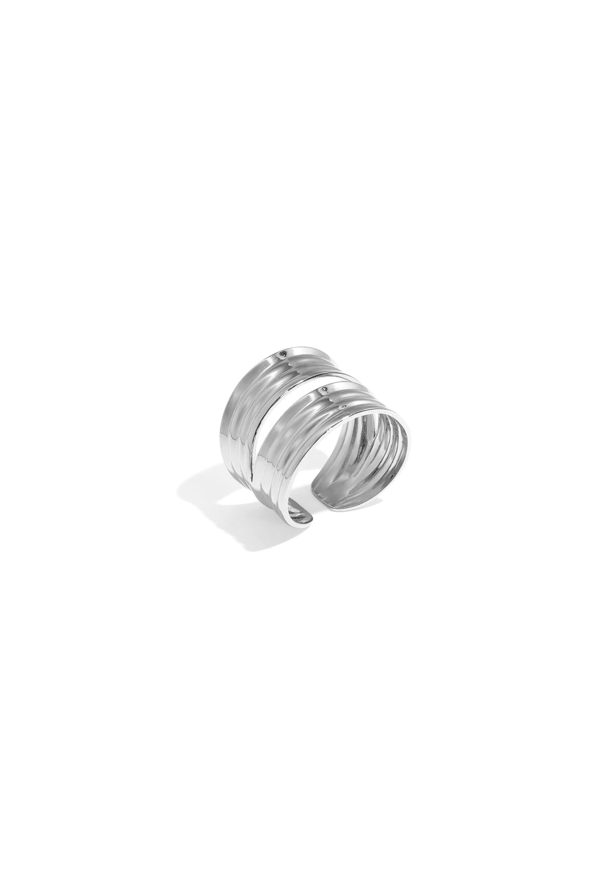 Multi layers ring guld/silver