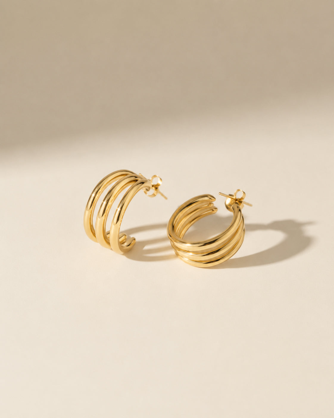 Marlis three layer hoop örhängen