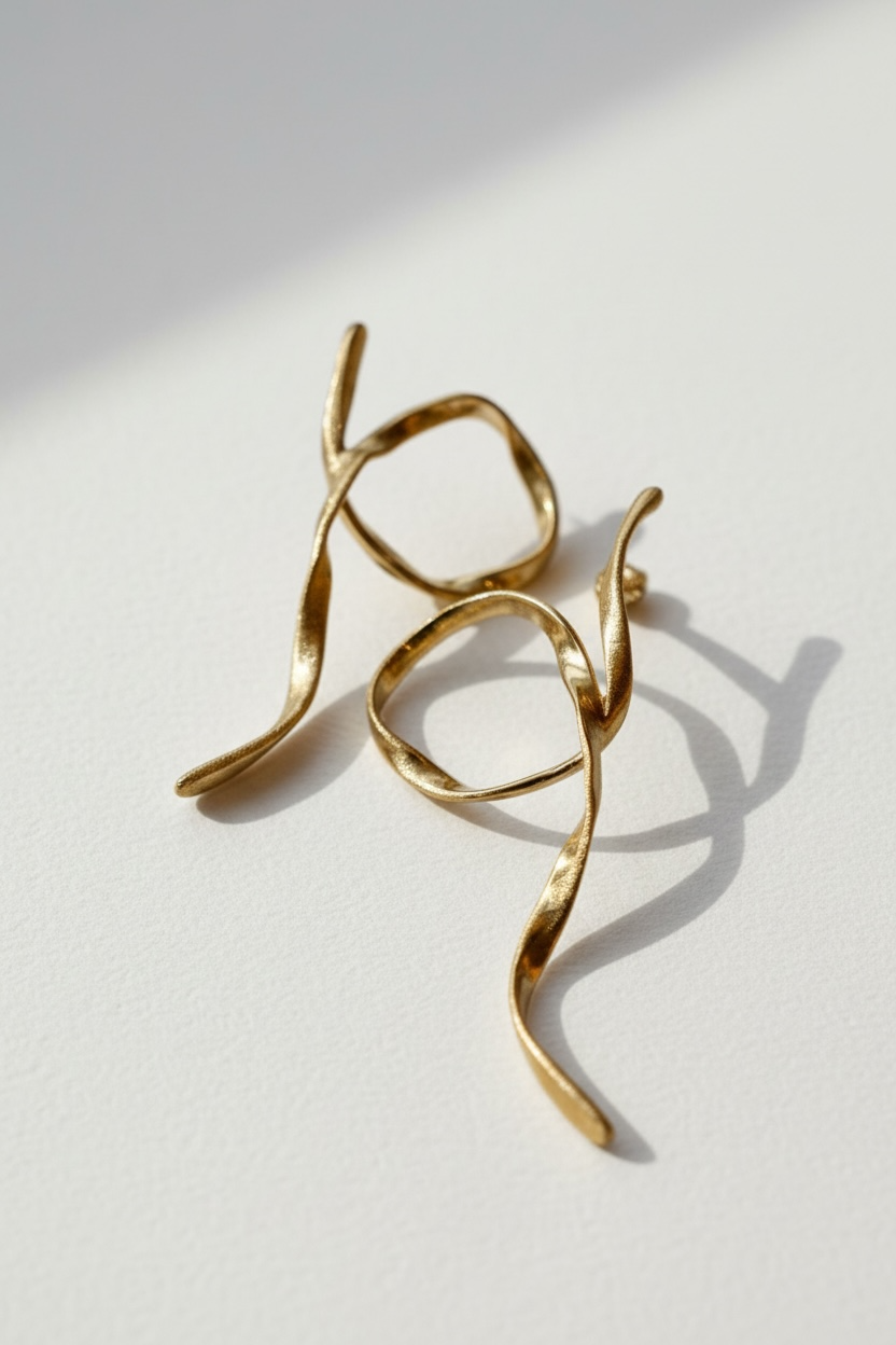 Lines örhängen guld/silver