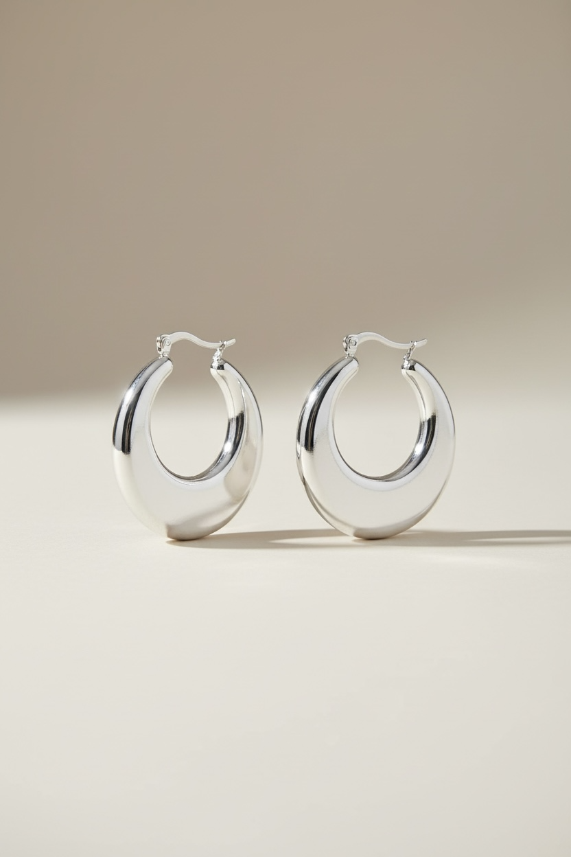 Classy round örhängen