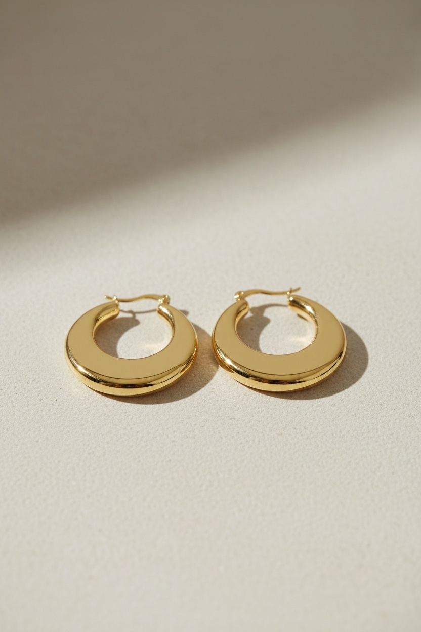 Classy round örhängen