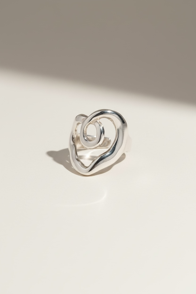 Irregular daily ring guld/silver