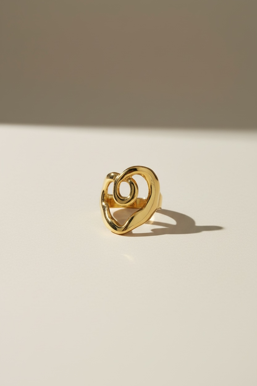 Irregular daily ring guld/silver