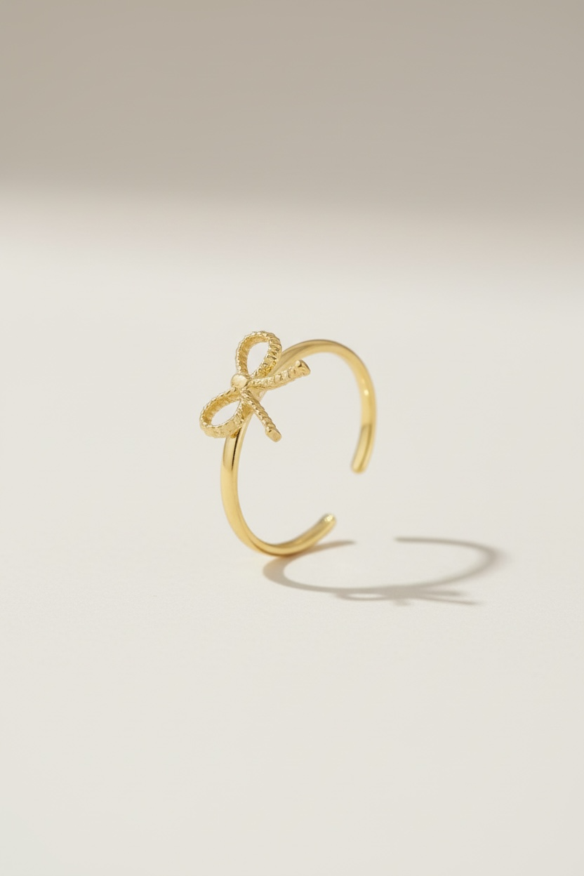 Bow ring guld/silver