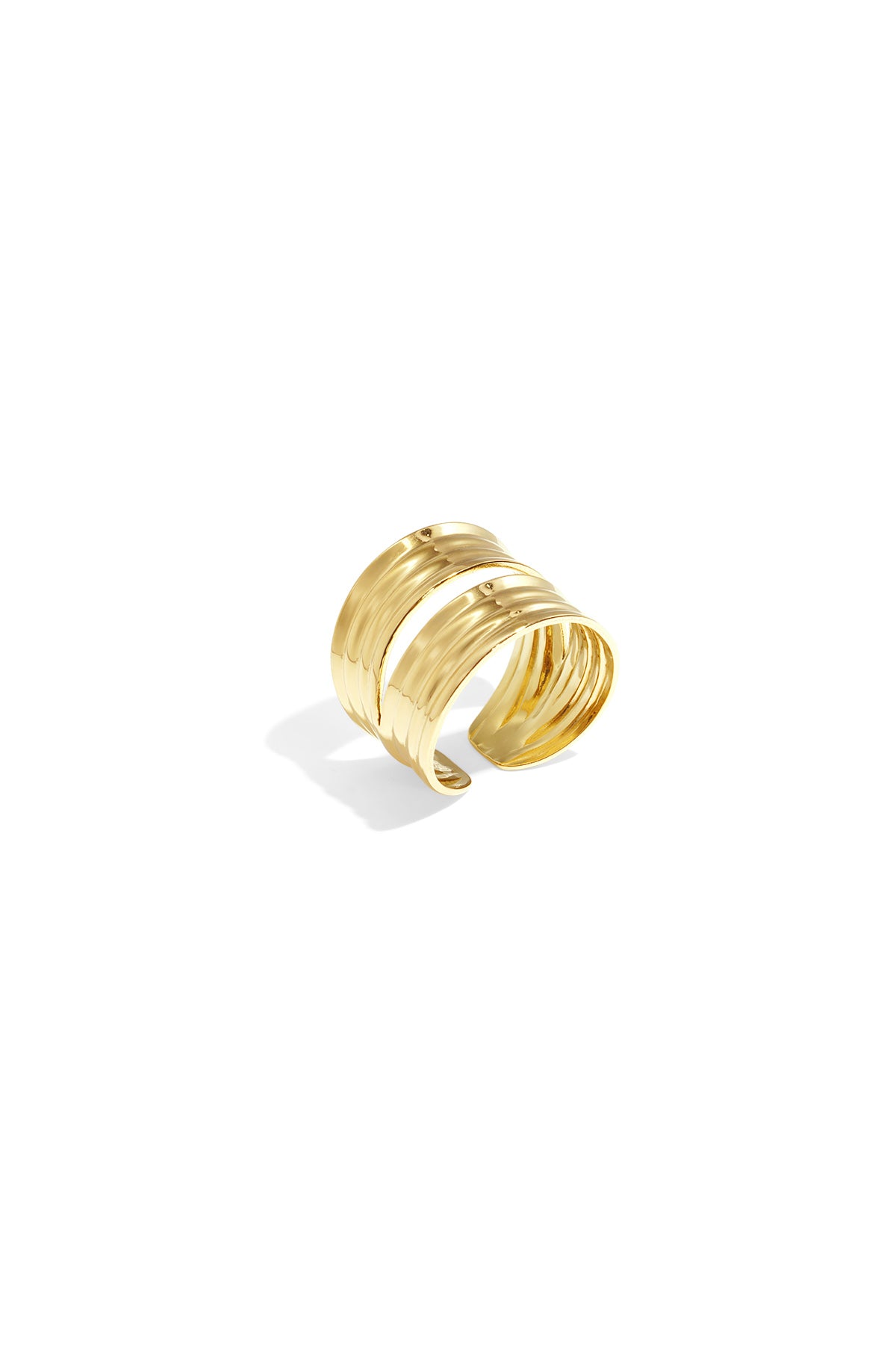 Multi layers ring guld/silver